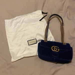 Gucci GG Marmont Flap Velvet Bag